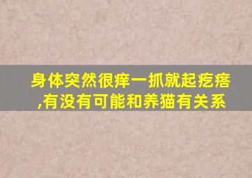 身体突然很痒一抓就起疙瘩,有没有可能和养猫有关系