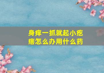 身痒一抓就起小疙瘩怎么办用什么药