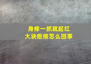 身痒一抓就起红大块疙瘩怎么回事