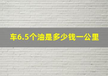 车6.5个油是多少钱一公里