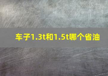 车子1.3t和1.5t哪个省油