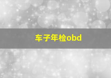 车子年检obd