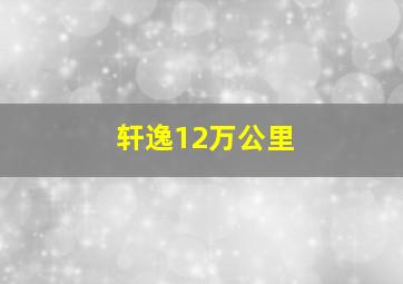 轩逸12万公里