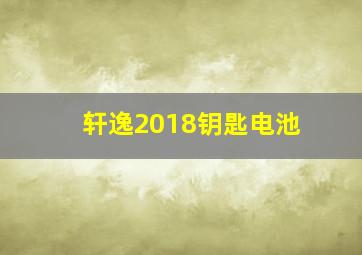 轩逸2018钥匙电池