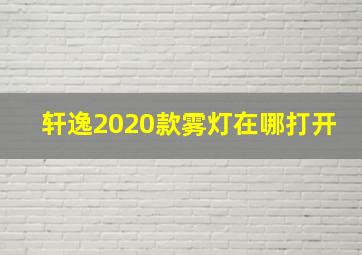 轩逸2020款雾灯在哪打开