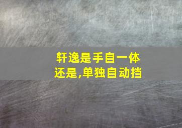 轩逸是手自一体还是,单独自动挡