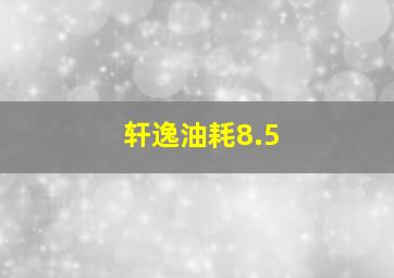 轩逸油耗8.5