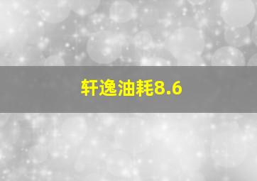 轩逸油耗8.6