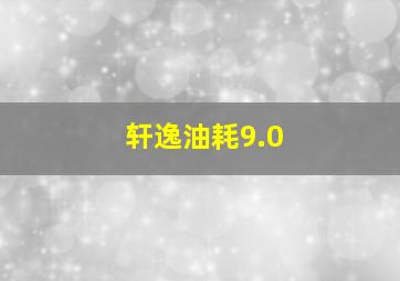 轩逸油耗9.0