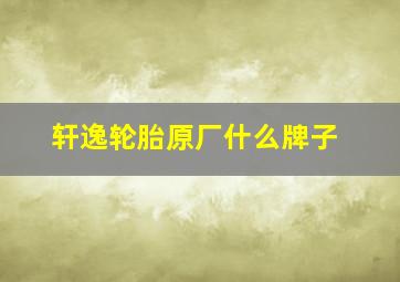 轩逸轮胎原厂什么牌子