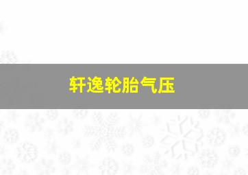 轩逸轮胎气压