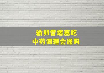 输卵管堵塞吃中药调理会通吗