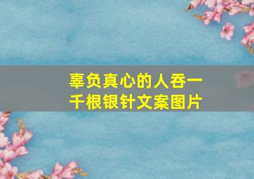 辜负真心的人吞一千根银针文案图片