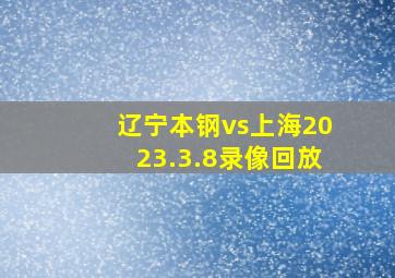 辽宁本钢vs上海2023.3.8录像回放