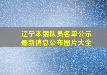 辽宁本钢队员名单公示最新消息公布图片大全