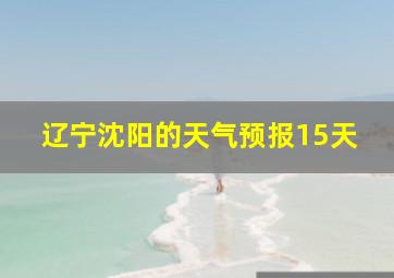 辽宁沈阳的天气预报15天