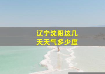 辽宁沈阳这几天天气多少度