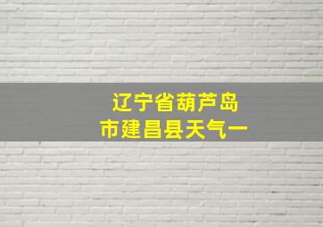 辽宁省葫芦岛市建昌县天气一