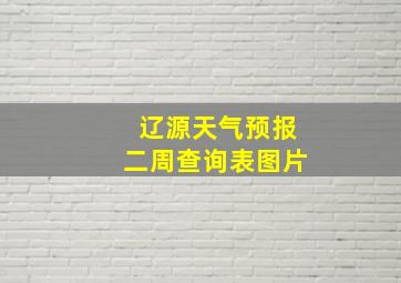 辽源天气预报二周查询表图片