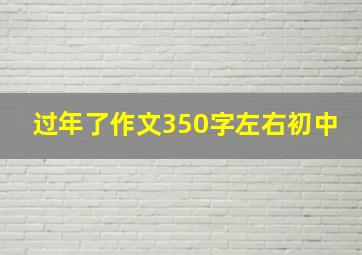 过年了作文350字左右初中