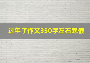 过年了作文350字左右寒假