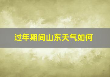 过年期间山东天气如何