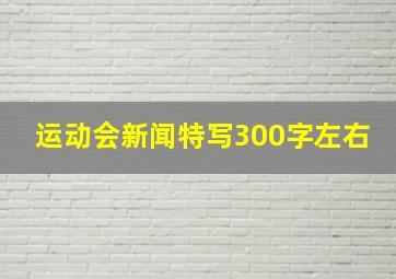 运动会新闻特写300字左右