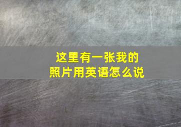 这里有一张我的照片用英语怎么说