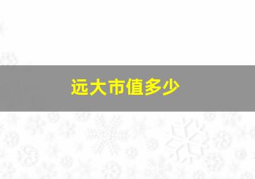 远大市值多少