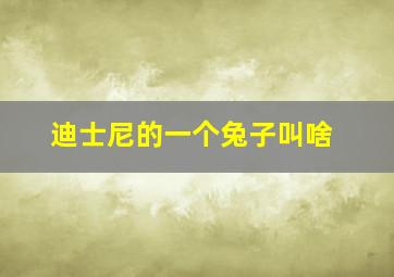 迪士尼的一个兔子叫啥