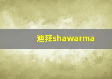 迪拜shawarma