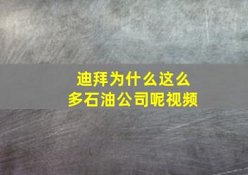 迪拜为什么这么多石油公司呢视频