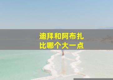 迪拜和阿布扎比哪个大一点