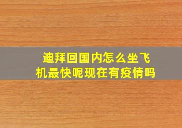 迪拜回国内怎么坐飞机最快呢现在有疫情吗