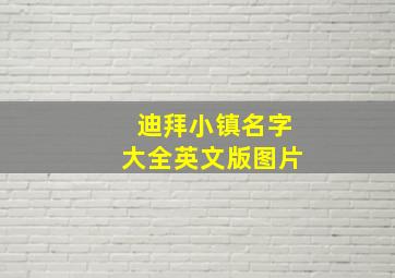 迪拜小镇名字大全英文版图片