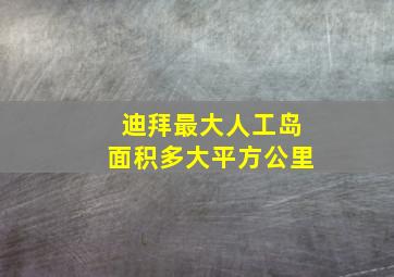 迪拜最大人工岛面积多大平方公里