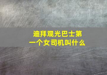 迪拜观光巴士第一个女司机叫什么