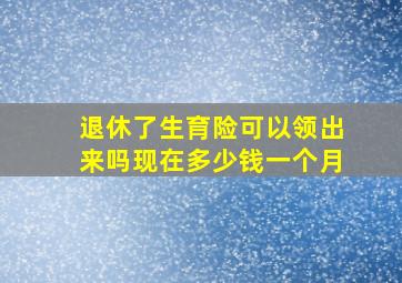 退休了生育险可以领出来吗现在多少钱一个月