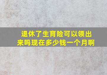 退休了生育险可以领出来吗现在多少钱一个月啊