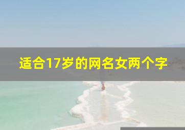 适合17岁的网名女两个字