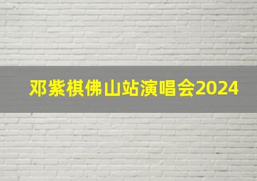 邓紫棋佛山站演唱会2024