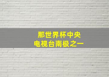 那世界杯中央电视台南极之一