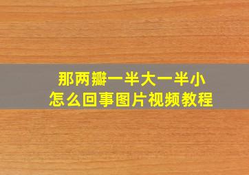 那两瓣一半大一半小怎么回事图片视频教程