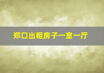 郑口出租房子一室一厅