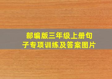 部编版三年级上册句子专项训练及答案图片