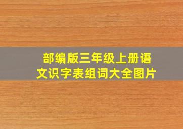 部编版三年级上册语文识字表组词大全图片