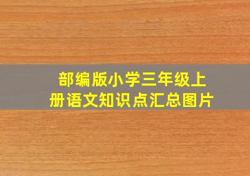 部编版小学三年级上册语文知识点汇总图片