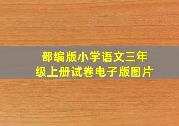 部编版小学语文三年级上册试卷电子版图片