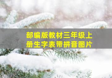 部编版教材三年级上册生字表带拼音图片