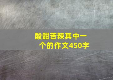 酸甜苦辣其中一个的作文450字